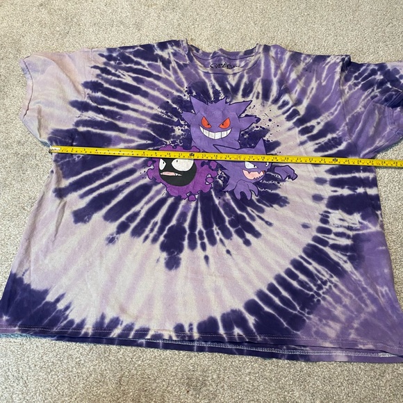 Pokemon Purple Tie-Dye Tee Gastly Haunter Gengar - Picture 7 of 8